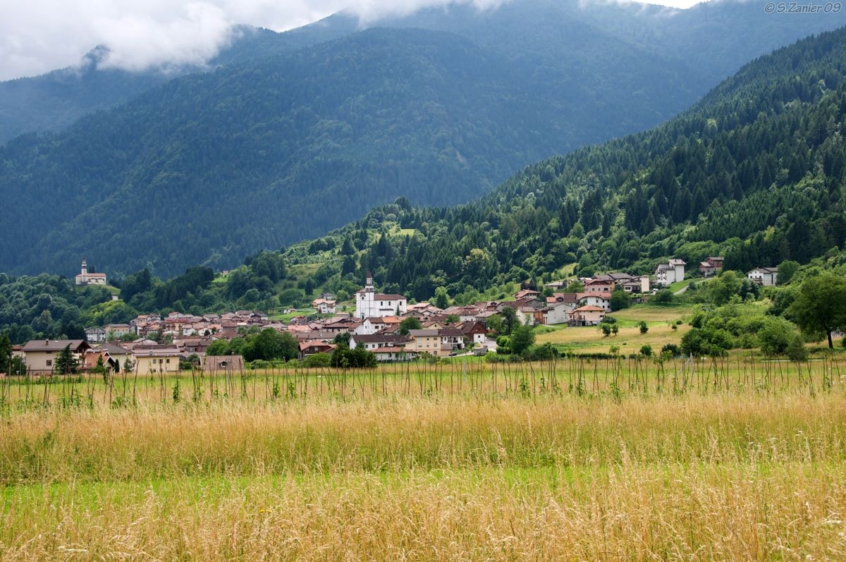 Sutrio in its Carnian mountain setting; a town view, not an identified Borgo Soandri apartment